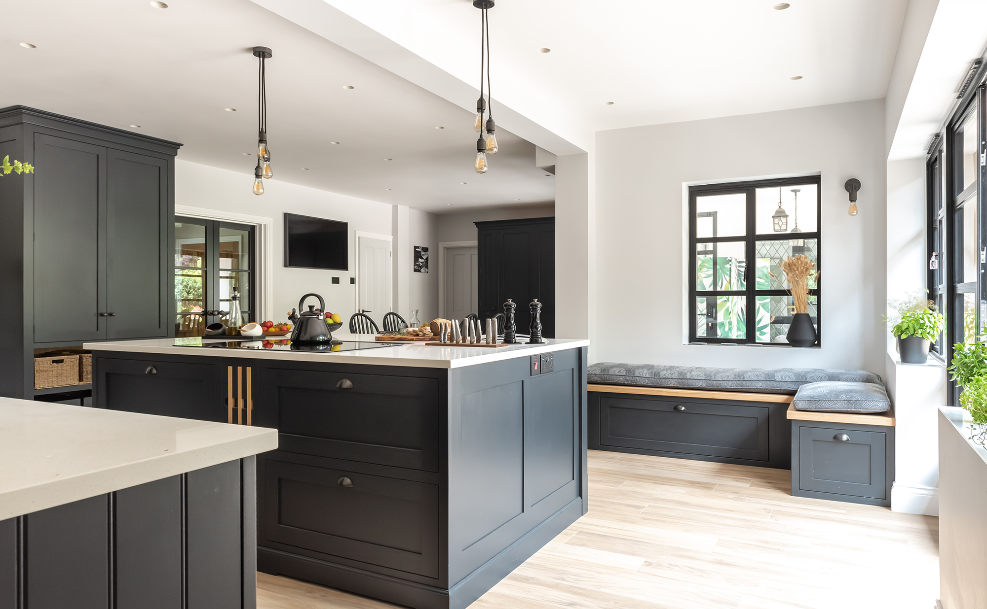 Space, flow and storage were key motivations for this kitchen redesign with the owners identifying two main design objectives – calm living and easy living.