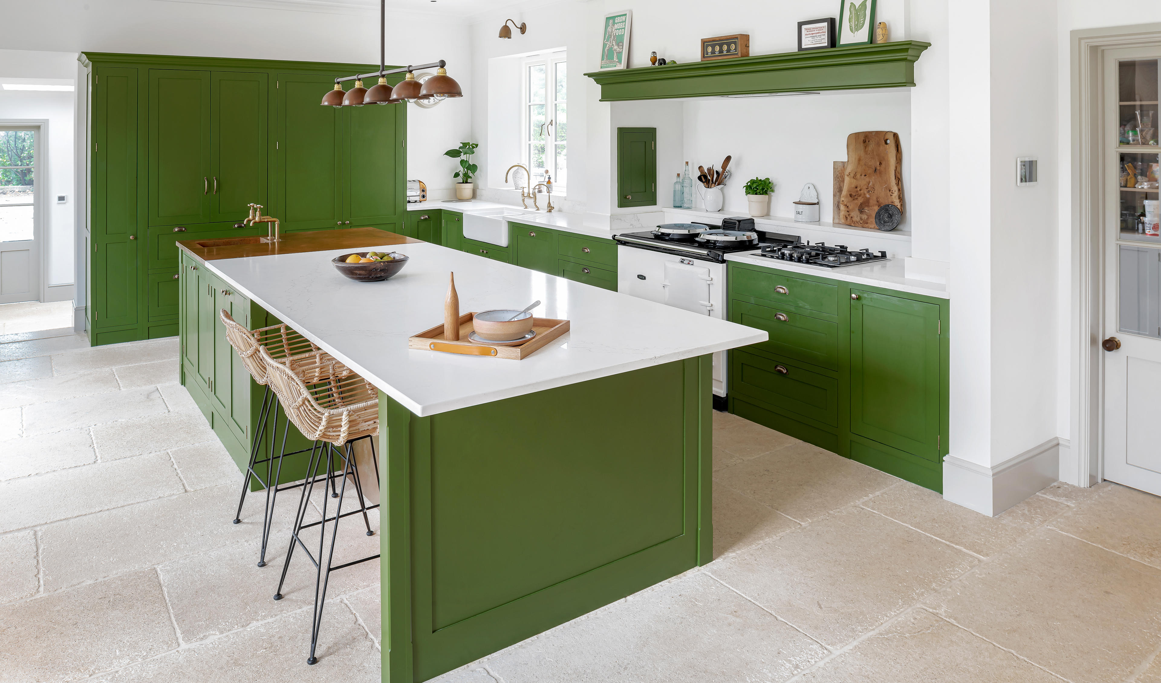 The clients were nervous about using such a bold colour for the cabinetry, but are now delighted about how bright and uplifting the finished kitchen feels.
