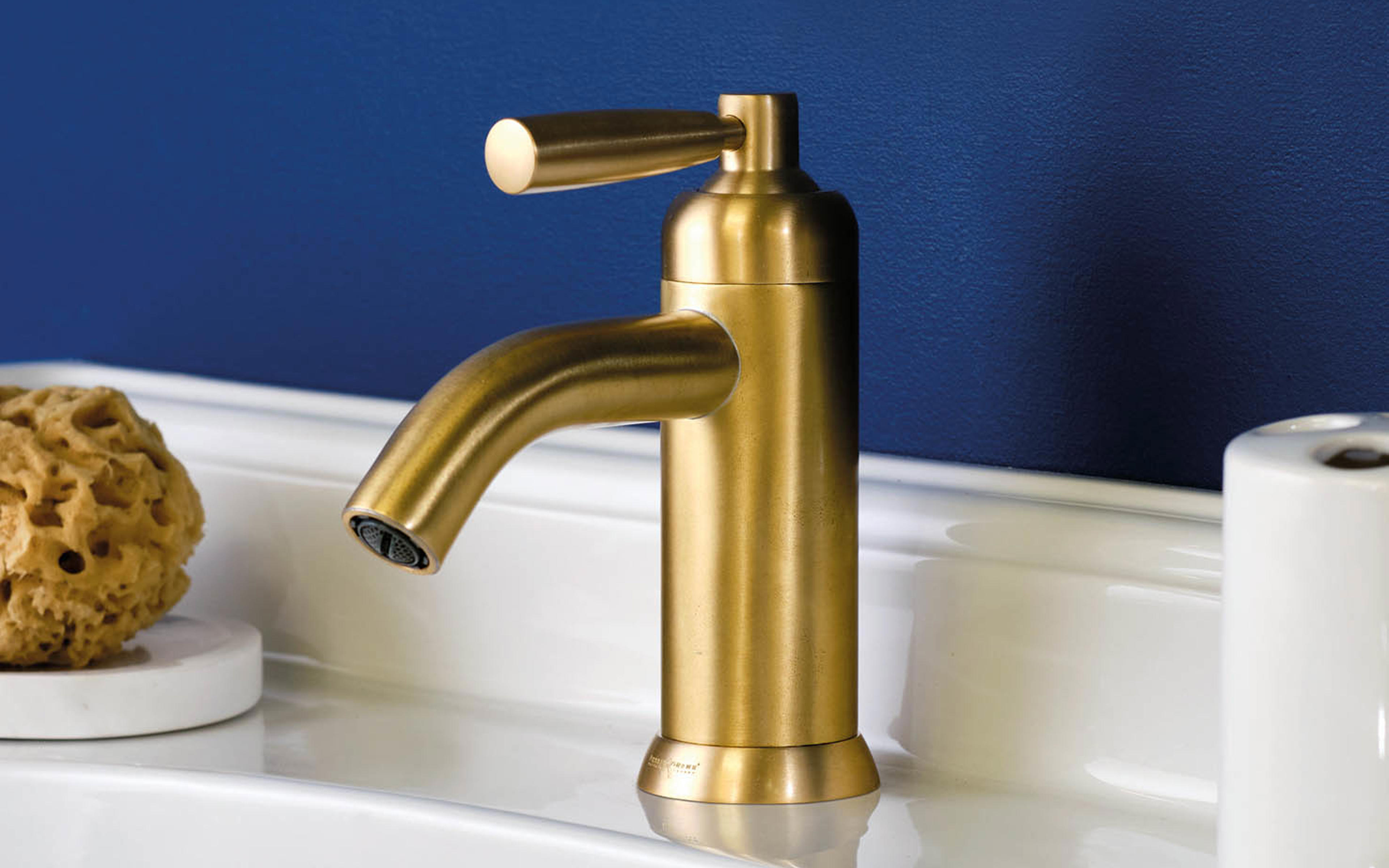 Langbourn Single Lever Basin Mixer - Satin Brass